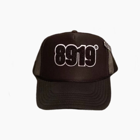 8919®️ Trucker Hat (Black/White)