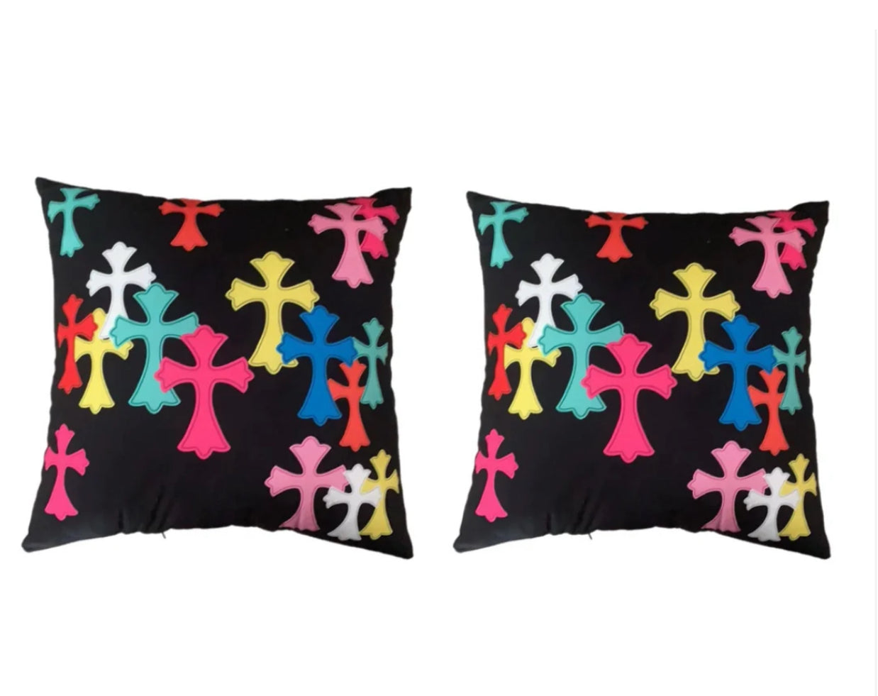 Chrome Heart Inspired Throw Pillow